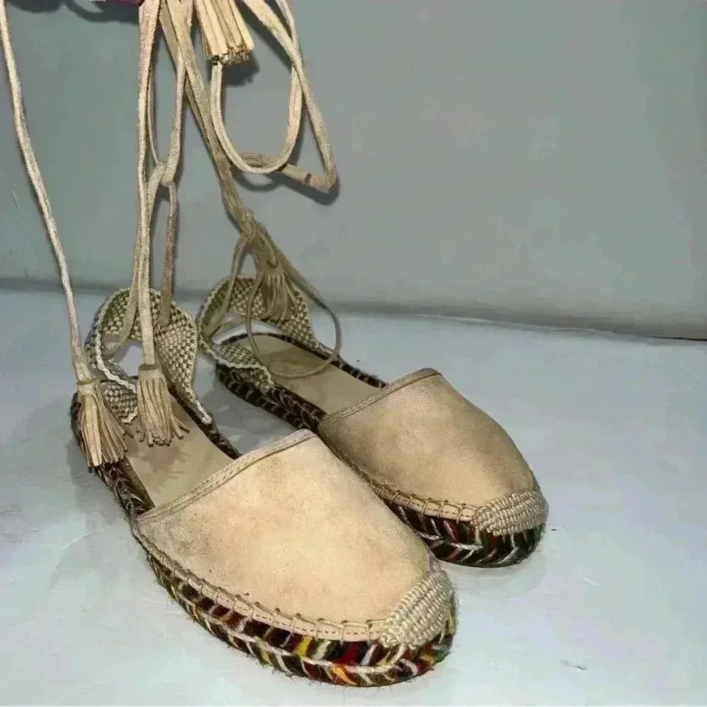 J. Crew Desert Canyon Espadrille Ankle wrap, tassel tie, Suede upper sho… ❤️